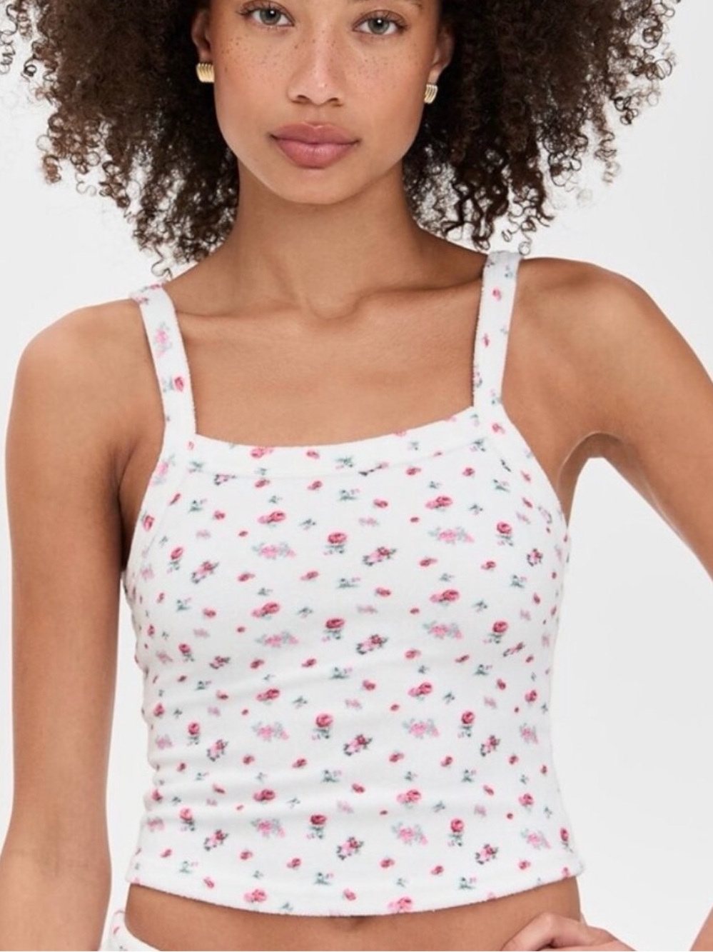 GUIZIO Dani Terry Tank in Ditsy Floral - Size Medium NWT